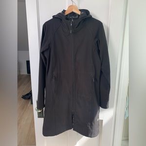lululemon athletica Black Trench Coat with Hood